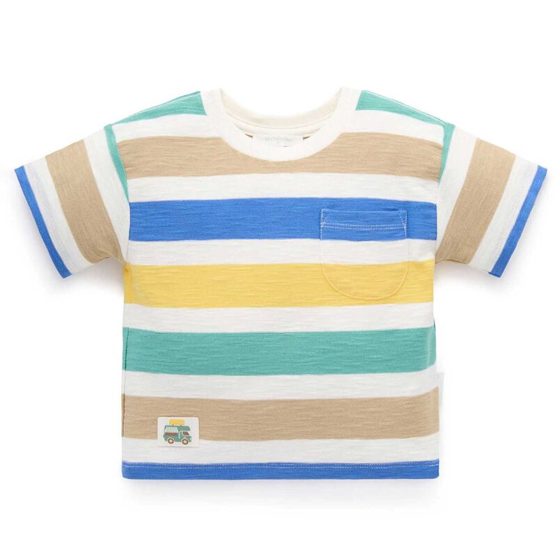 Purebaby Striped Relaxed Tee image number 0